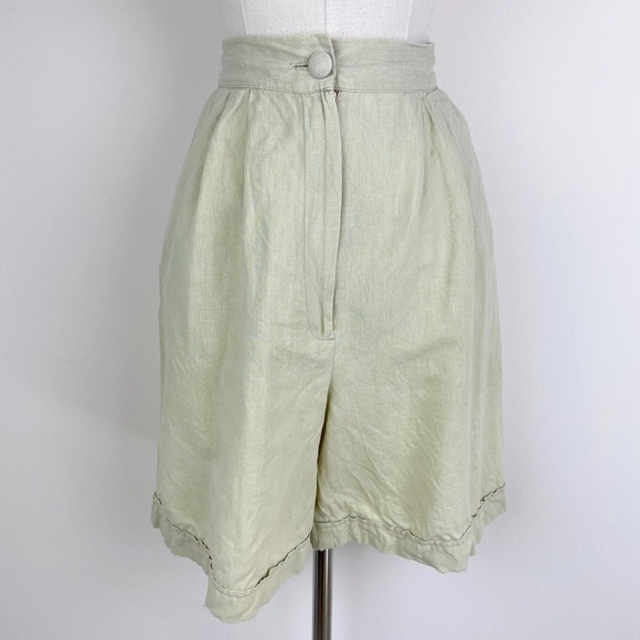 Waldo Wear Vintage Celery Green Trouser Shorts - Picture 1 of 9